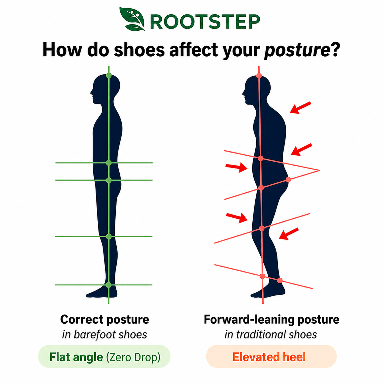 Rootstep Strenght – barefoot footwear that relieves foot pain, helps prevent falls, and improves balance during long walks (Unisex)