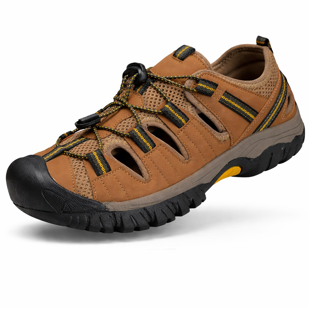 Rootstep RockShield I – Outdoor sandals with a closed-toe design and an ergonomic insole (Unisex)